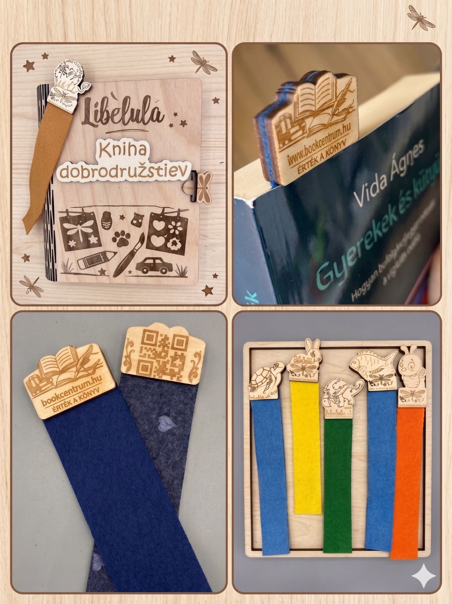 Book accessories — engraved wooden bookmarks